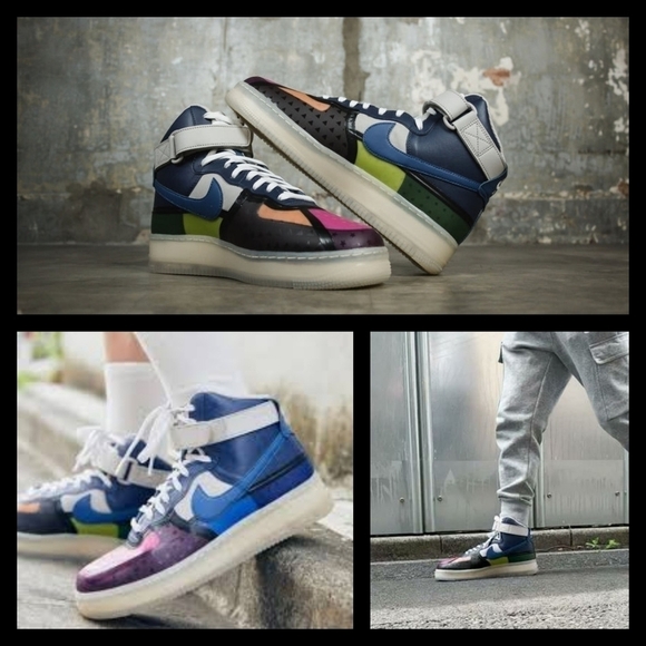 NIKE AIR FORCE 1 High '07 PRM Thunder Blue Pink‎ Prime